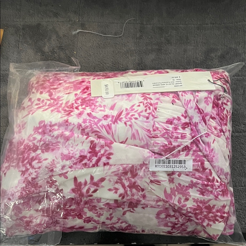 Chiara Boni Pink and White Midi Dress
